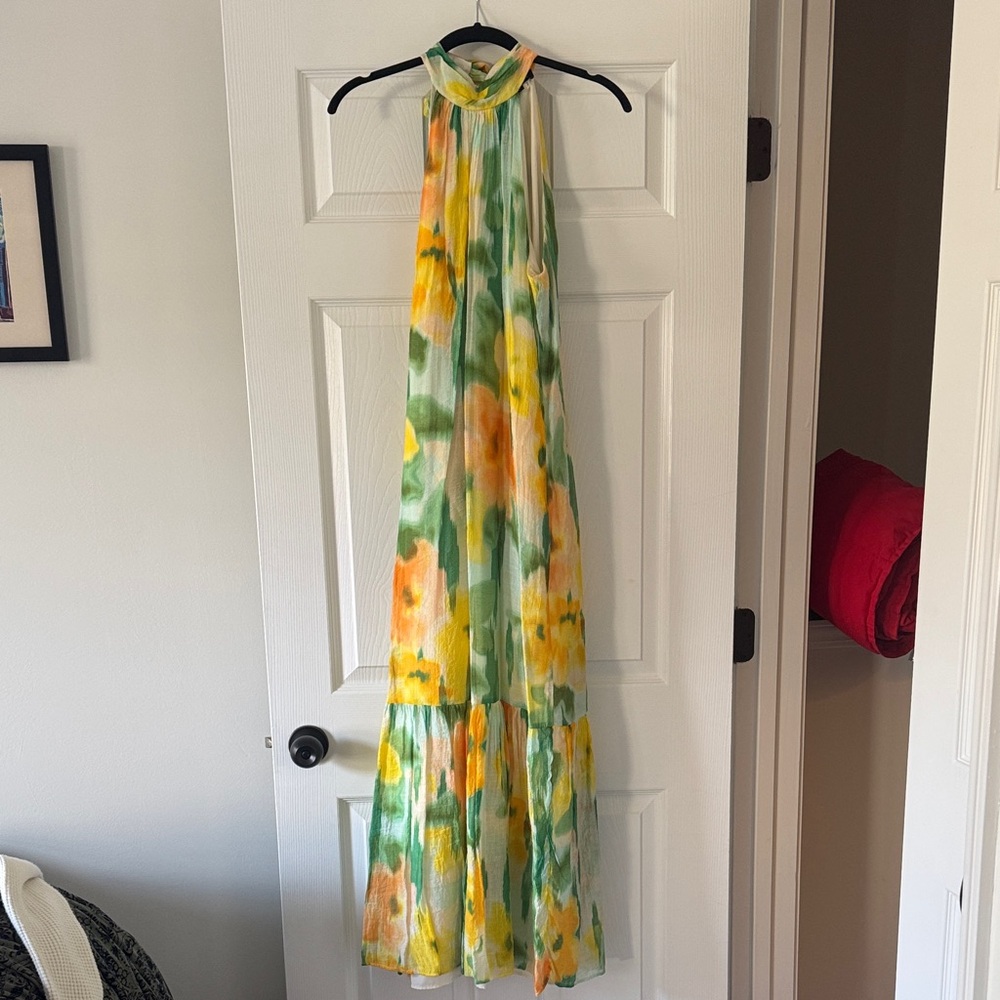 1. State Multicolor Halter Dress